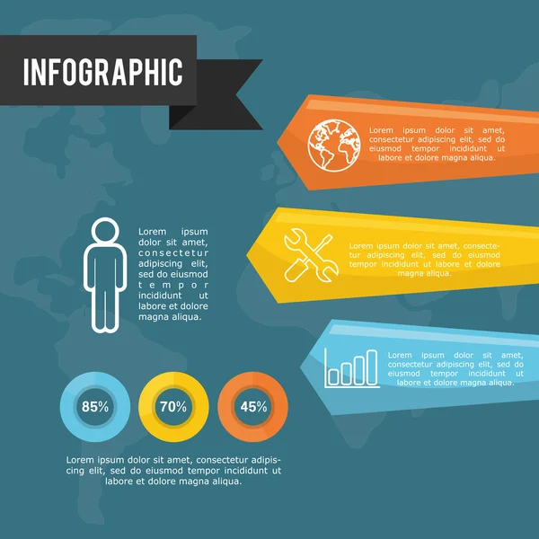 Infografisches Design. Datensymbol. farbenfrohe Illustration, Vektor — Stockvektor