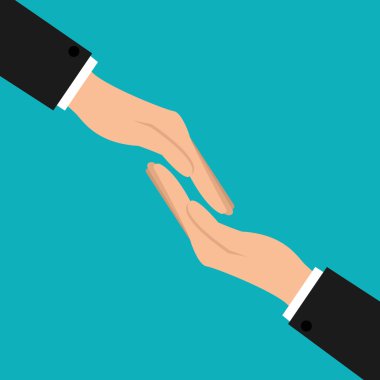 Tasarım yardımcı. insan el simgesi. Düz illüstrasyon, vektör