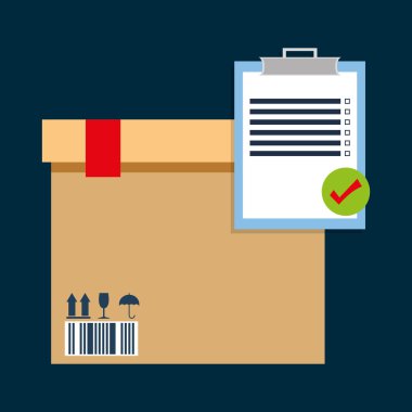 Teslim tasarım. Nakliye simgesi. Düz illüstrasyon, vektör