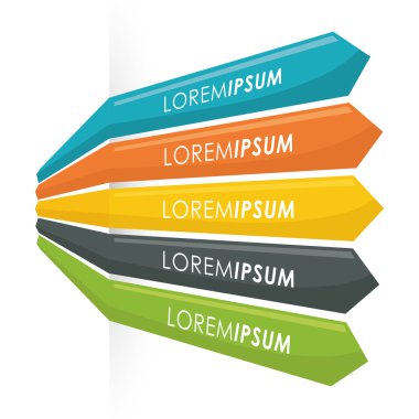 Infograhic tasarım. Veri simgesi. Renkli resimde, vektör