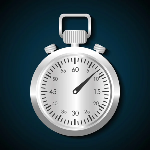 Czas projektowania. ikona chronometru. Ilustracja płaskie — Wektor stockowy