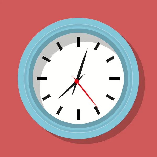 Design de tempo. Ícone do relógio. Ilustração plana — Vetor de Stock