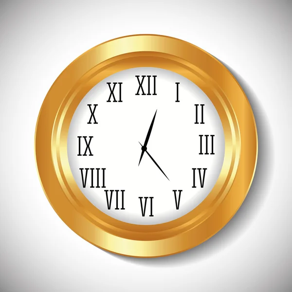 Progettazione temporale. Icona dell'orologio. Illustrazione piatto — Vettoriale Stock