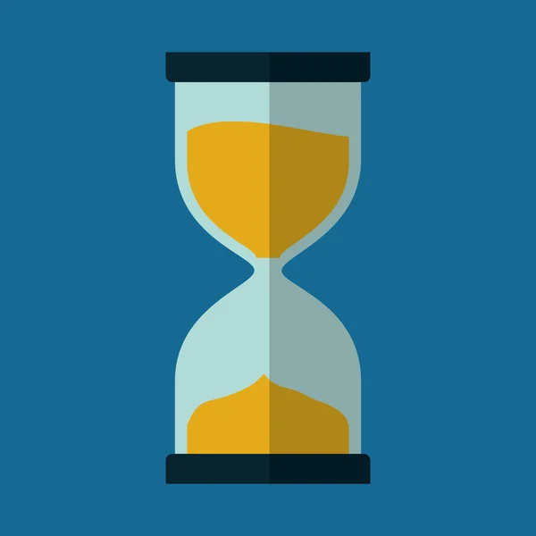 Tid design. timglas-ikonen. Platt illustration — Stock vektor