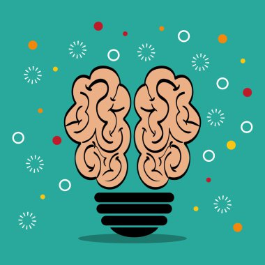 Tasarım yenilik. Fikir simgesi. Düz illüstrasyon, vektör