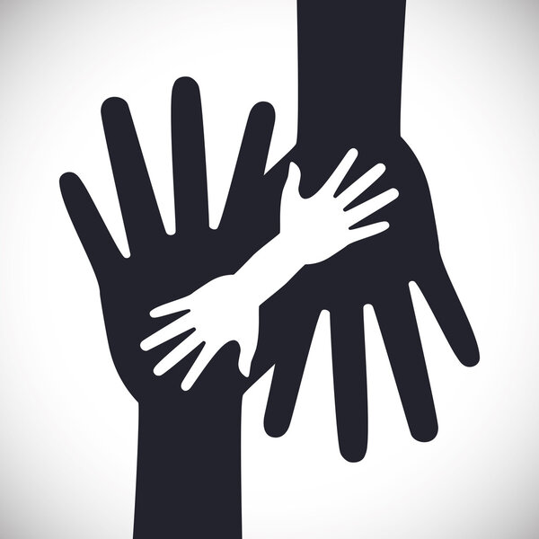 Help design. human hand icon. Flat illustration , vector