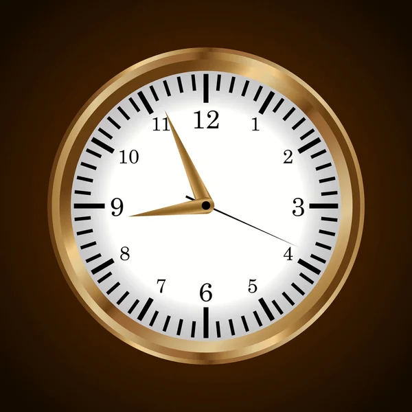 Progettazione temporale. Icona dell'orologio. Illustrazione piatto — Vettoriale Stock