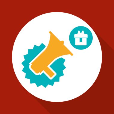 Tasarım alışveriş. Satış ve perakende simgesi. İzole illüstrasyon, vektör