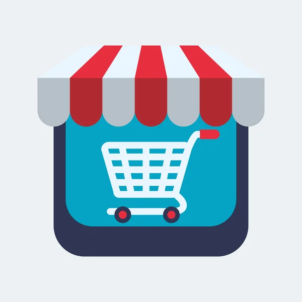 Diseño de compras. Icono de ventas y retail. Ilustración aislada, vector — Vector de stock