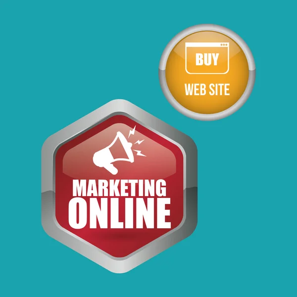 Marketing Online-Design. E-Commerce-Symbol. isolierte Abbildung, Vektor — Stockvektor