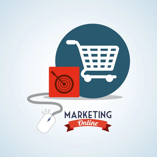 Marketing Online-Design. E-Commerce-Symbol. isolierte Abbildung, Vektor — Stockvektor