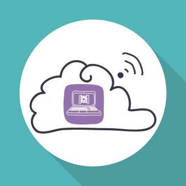 Teknoloji tasarım. Kroki simgesi. İzole illüstrasyon, vektör