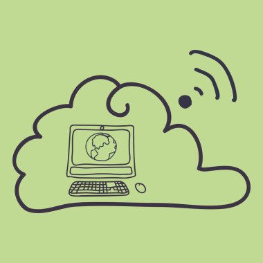 Teknoloji tasarım. Kroki simgesi. İzole illüstrasyon, vektör