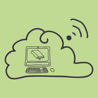 Teknoloji tasarım. Kroki simgesi. İzole illüstrasyon, vektör