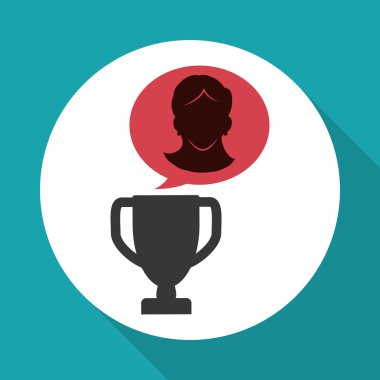 İnsanlar tasarım. Ortam simgesi. İzole illüstrasyon, vektör