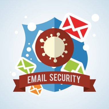 E-posta tasarım. zarf simgesi. İzole illüstrasyon, vektör