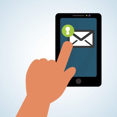 E-posta tasarım. zarf simgesi. İzole illüstrasyon, vektör