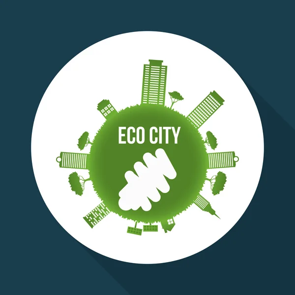 Eco design. Grön ikon. Isolerade illustration, vektor — Stock vektor