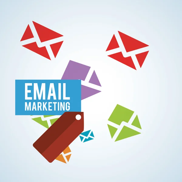 E-posta tasarım. zarf simgesi. İzole illüstrasyon, vektör — Stok Vektör