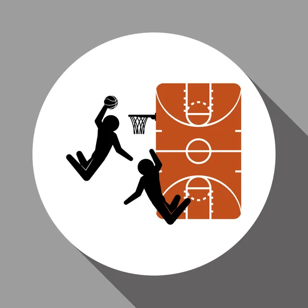 Basketballl ontwerp. het pictogram van de sport. Witte achtergrond, vector — Stockvector