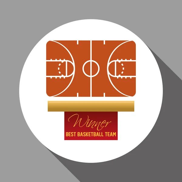 Conception de basket-ball. icône sportive. Fond blanc, vecteur — Image vectorielle