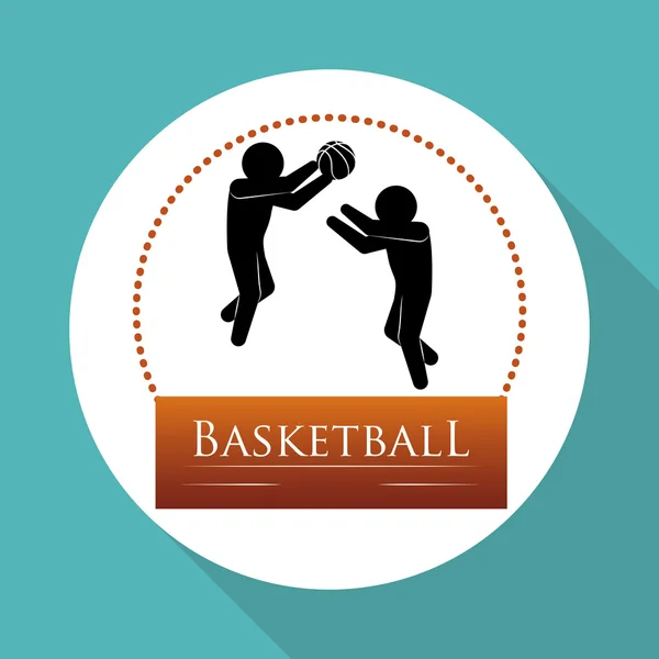 篮球设计。体育图标。白色背景矢量 — 图库矢量图片