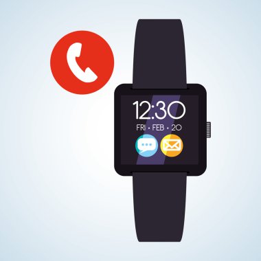 Akıllı aygıt tasarım. Gadget'ı simgesi. İzole illüstrasyon, vektör