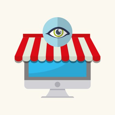 Sosyal reklam tasarımı. Ortam simgesi. Beyaz arka plan, vektör