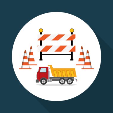 İnşaat tasarım altında. simgesi sağlar. bariyer illüstrasyon