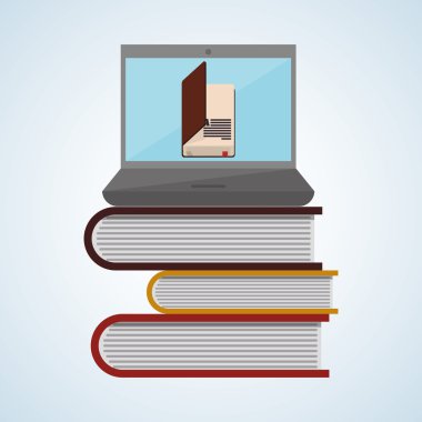 Eğitim tasarım. öğrenme simgesi. izole illüstrasyon, vektör