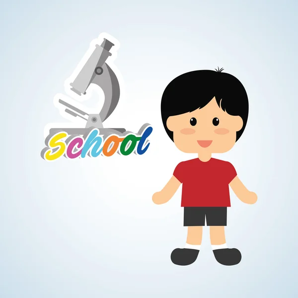 Diseño educativo. icono de la escuela. ilustración aislada, vector — Vector de stock