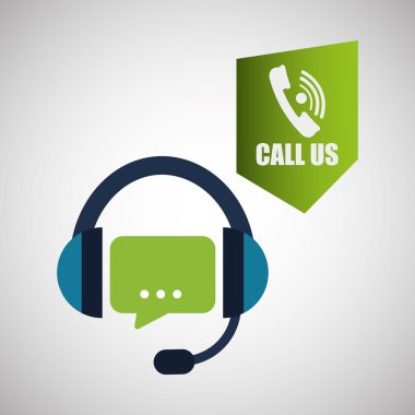 Merkezi tasarım ara. Müşteri Servisi simgesini. İzole illüstrasyon, vektör