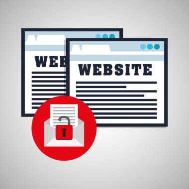 Güvenlik sistemi tasarımı. Koruma simgesi. izole illüstrasyon, vektör