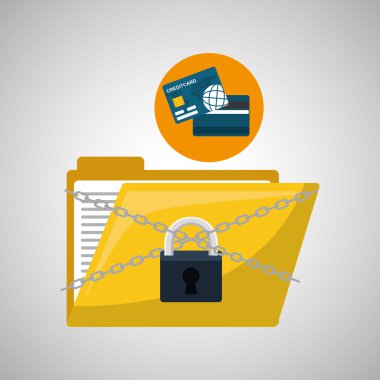 Güvenlik sistemi tasarımı. Koruma simgesi. izole illüstrasyon, vektör