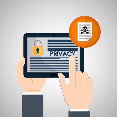 Güvenlik sistemi tasarımı. Koruma simgesi. izole illüstrasyon, vektör