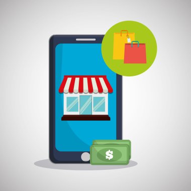 Tasarım alışveriş. Pazarlama simgesi. İzole illüstrasyon, vektör