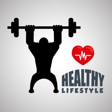 Sağlıklı yaşam tarzı tasarım. Welness simgesi. İzole illüstrasyon, vektör grafiği