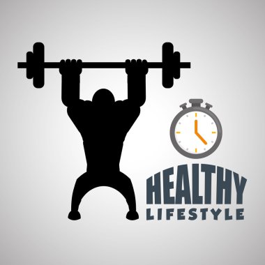 Sağlıklı yaşam tarzı tasarım. Welness simgesi. İzole illüstrasyon, vektör grafiği