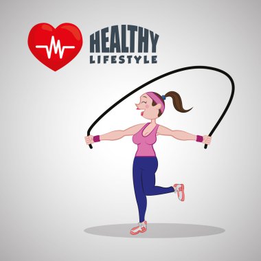 Sağlıklı yaşam tarzı tasarım. Welness simgesi. İzole illüstrasyon, vektör grafiği