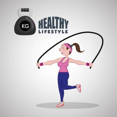 Sağlıklı yaşam tarzı tasarım. Welness simgesi. İzole illüstrasyon, vektör grafiği