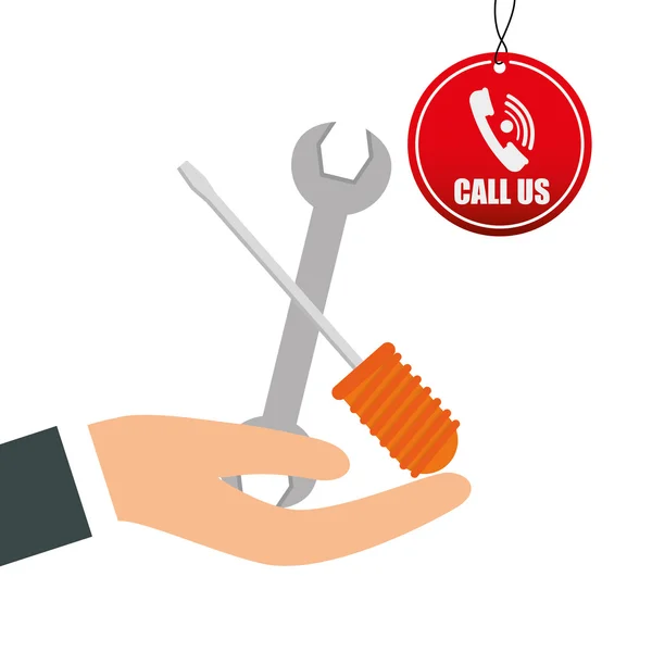 Design de call center. ícone de serviço ao cliente. Ilustração isolada, vetor —  Vetores de Stock