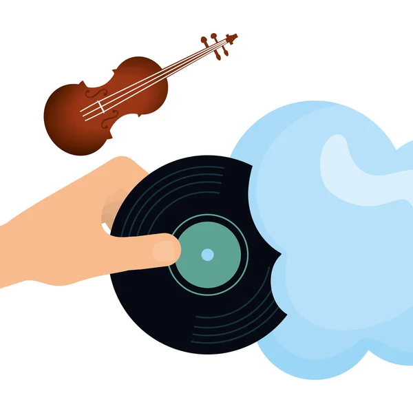 Music design. vinyl icon.  White background , vector — Stock Vector