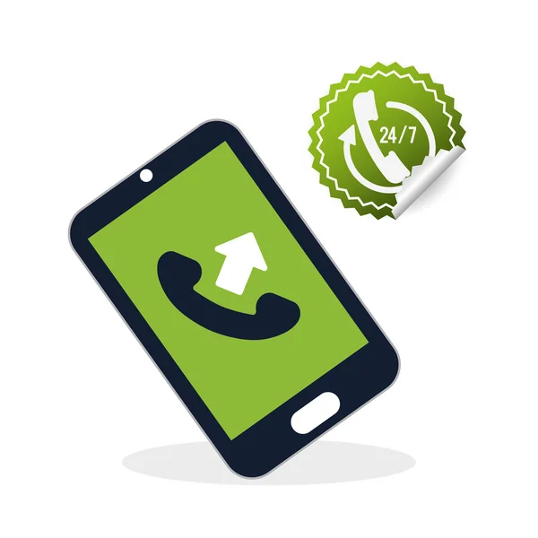 Call center design. customer service icon. Isolated illustration , vector — Stock Vector