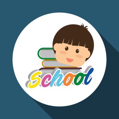 Eğitim tasarım. okul simgesi. izole illüstrasyon, vektör