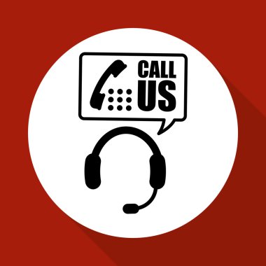 Merkezi tasarım ara. Müşteri Servisi simgesini. İzole illüstrasyon, vektör