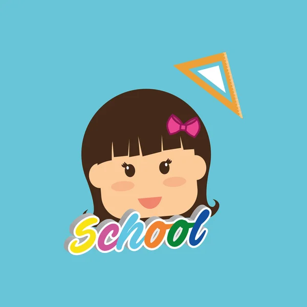 Diseño educativo. icono de la escuela. ilustración aislada, vector — Vector de stock