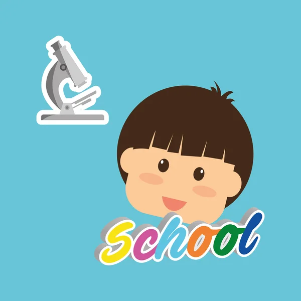 Onderwijs ontwerp. het pictogram van de school. geïsoleerde illustratie, vector — Stockvector