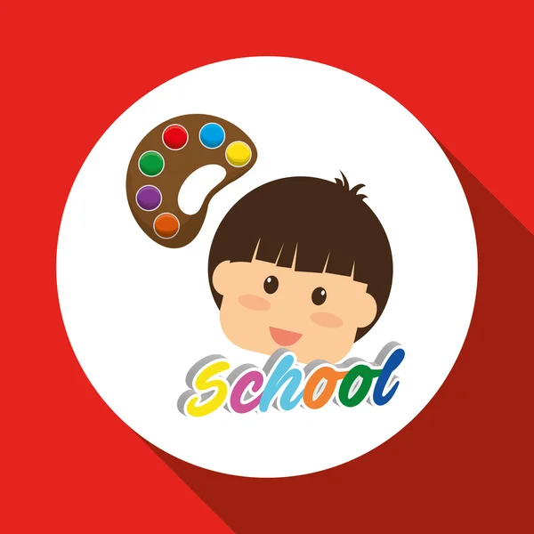 Diseño educativo. icono de la escuela. ilustración aislada, vector — Vector de stock