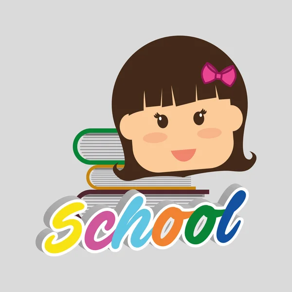 Diseño educativo. icono de la escuela. ilustración aislada, vector — Vector de stock