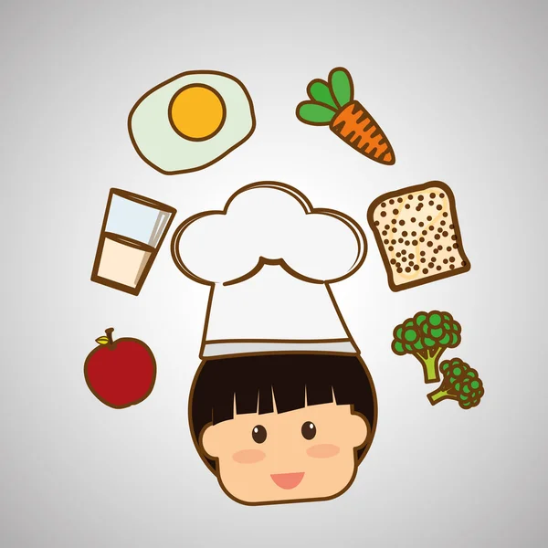 Menu Kids icon design, vector illustration, vector illustration — Stock Vector